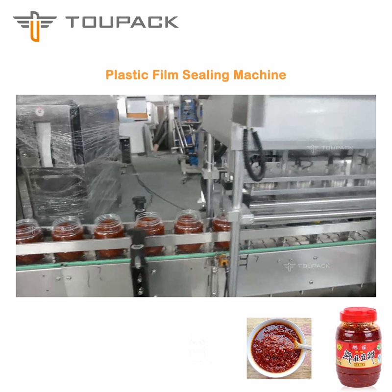 Sistema de enchimento líquido principal de Bean Sauce Filling 4 largos grossos da máquina de empacotamento do molho do PLC