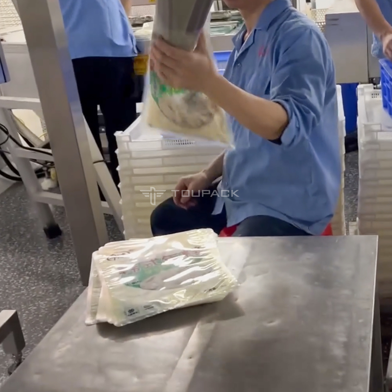 Pacote lateral de peso automático coreano do vácuo do selo do vertical 3 da máquina de enchimento do bolo de arroz