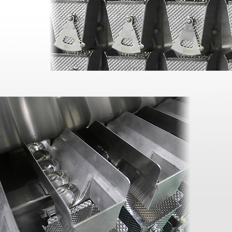 Parafuso dobro ondeado industrial do funil que alimenta o pesador de Multihead para o alimento pegajoso fresco Rib Spare