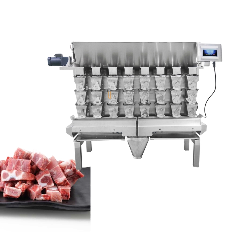Parafuso dobro ondeado industrial do funil que alimenta o pesador de Multihead para o alimento pegajoso fresco Rib Spare