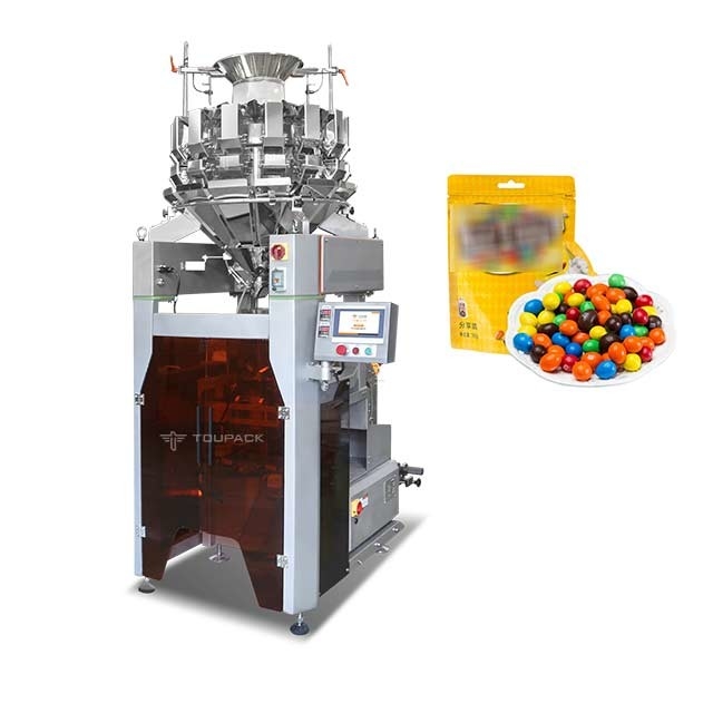 Doces macios dos doces de chocolate que pesam e máquina de enchimento da área pequena 120BPM de tampa de máquina da embalagem