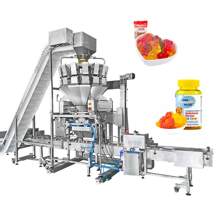 Máquina de empacotamento de enchimento da contagem automática para doces gomosos do urso de Premade Doypack do saco do descanso