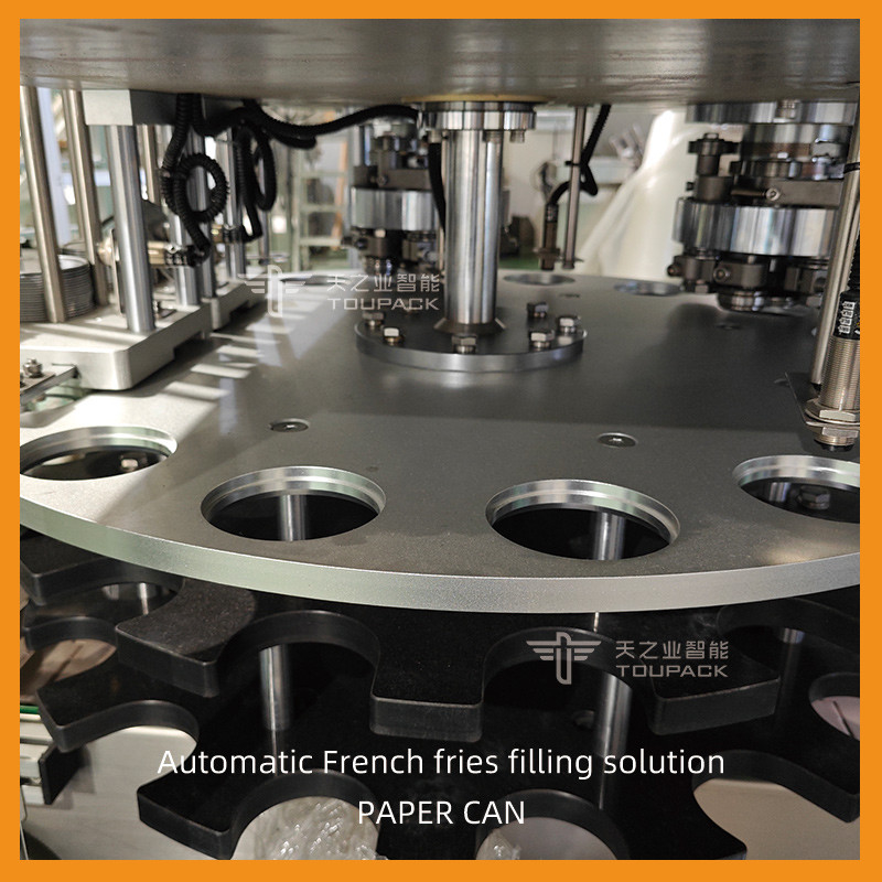 Camarão de alumínio Chips Sealing Food Canning Machine dos Nachos da batata com o pesador principal de 20 Multihead