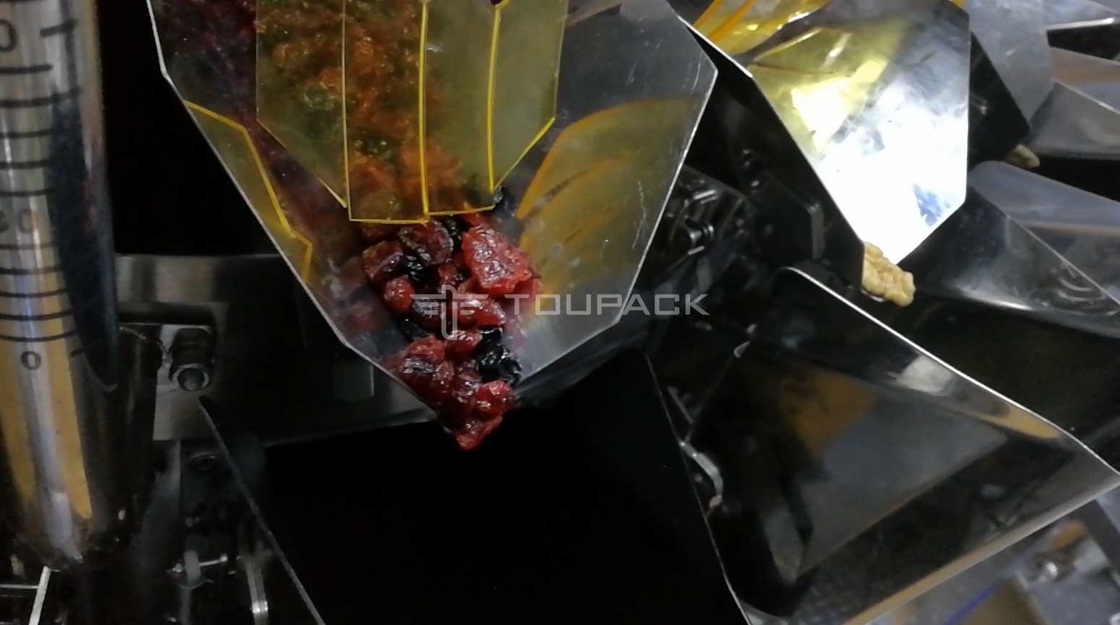 Máquina de embalagem de peso automática completa do transporte do elevador de Z para a estação Bean Raisin Peanut Snacks Rice