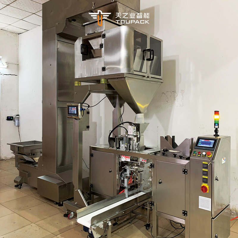 Máquina automática de embalagem de grânulos Máquina de preenchimento de bolsas de brinquedos Grãos de café doces doces doces sementes de grãos Bolsa pré-fabricada Saco de embalagem