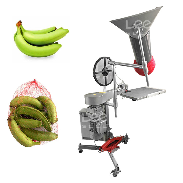 Máquina de embalagem de cenouras de bananas semiautomática para bolsas de pesagem de malha