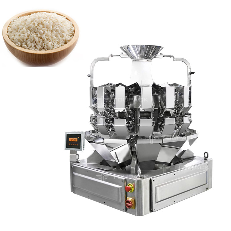 14 baldes Máquina de embalagem automática multi-cabeça 1kg 2kg 5L Cereais Alimentos Grãos de arroz