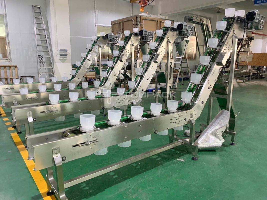 Taxa personalizada de aço inoxidável Taça de forma Z transportador para alimentos rebuçados transportador de cintura de bola de carne