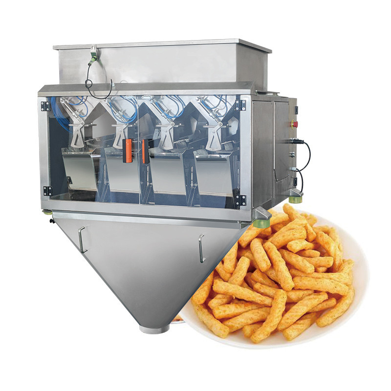Pequeno Peso 2/4/8 Cabeça Pesador linear Sementes Grãos de Arroz Pellet Pesagem de Enchimento Pesador Equipamento de Máquina de Embalagem