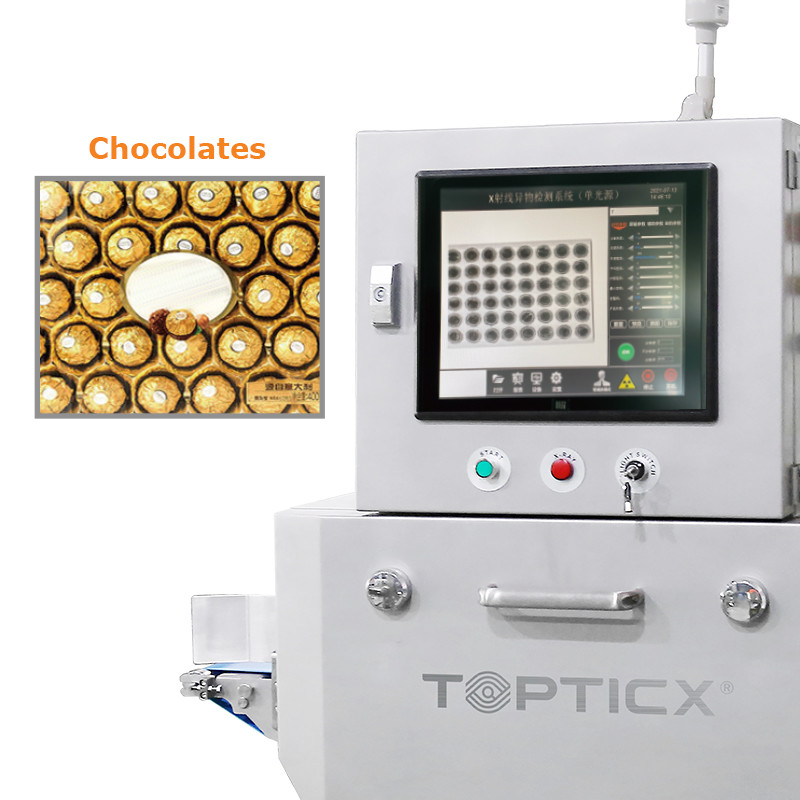 Detector de raios X para produtos de latas de metal com rejeitores