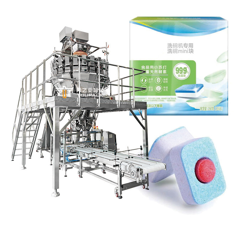 Máquina de embalagem de detergente para comprimidos Lavadora de pratos Tabletas de detergente para cápsulas Máquina de embalagem de bolsas Máquina de embalagem de cápsulas para gel