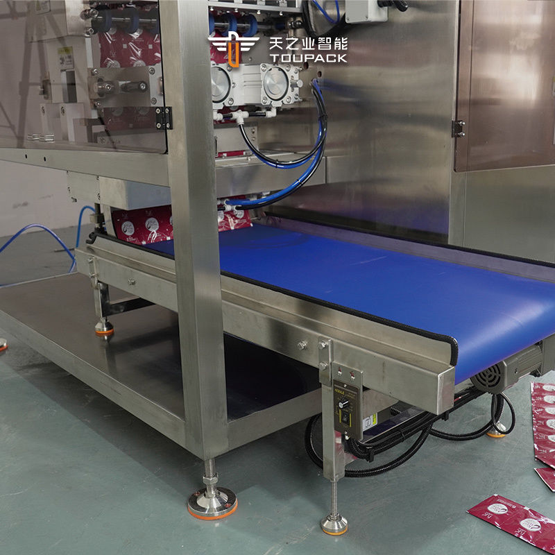 Automático Glicose Gel Bebidas líquido de forma irregular Bastão Saquete Saco Máquina de embalagem Vertical 4 lados Selo Saquete Saco de molho de tomate