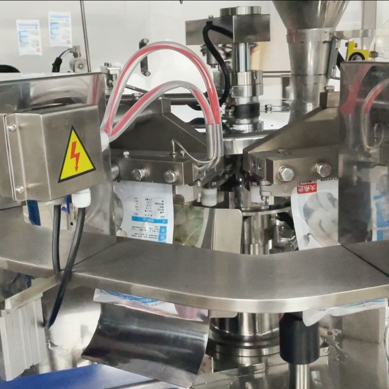 Máquina de Embalagem Automática a Vácuo para Alimentos Congelados, Embalagem de Sacos para Camarão, Anéis de Lula, Máquina de Embalagem com Pesador Multicabeças