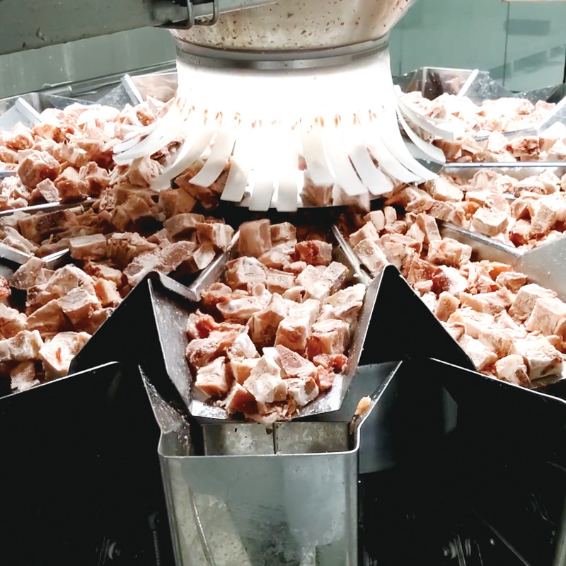 1kg 2kg Frango Nuggets Aves asas Carne Pré-fabricado Saco Pesadora Multicabeças Embalagem Stand up Pouch  Máquina Rotativa de Enchimento e Selagem