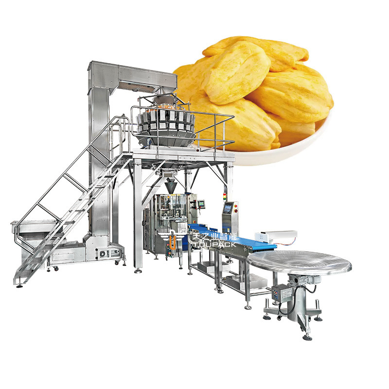 Máquina de Embalagem Vertical de Pesagem de Alta Qualidade para Enchimento de Tâmaras Secas, Banana Seca, Fatias de Maçã, Manga Seca, Frutas Secas