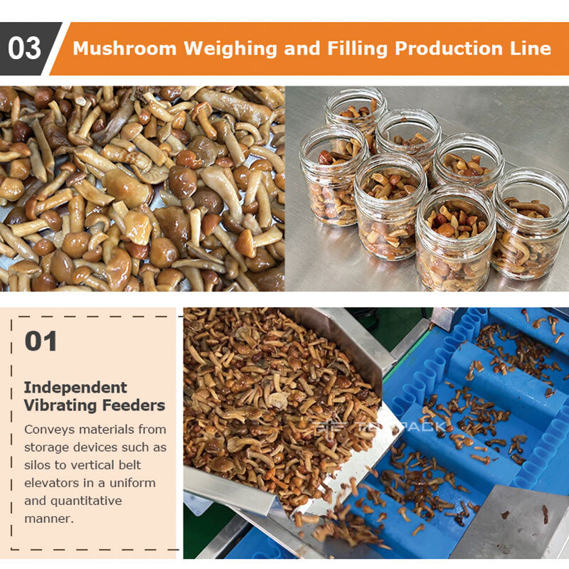 Linha de embalagem automática de bandeja com multi-cabeça de alimentação por parafuso pesadora para carne, salada e refeições prontas