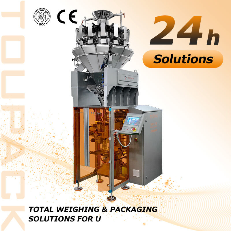 Máquina de empacotamento vertical de alta velocidade de TOUPACK com o pesador principal de 14 Multihead até 200 sacos/minuto