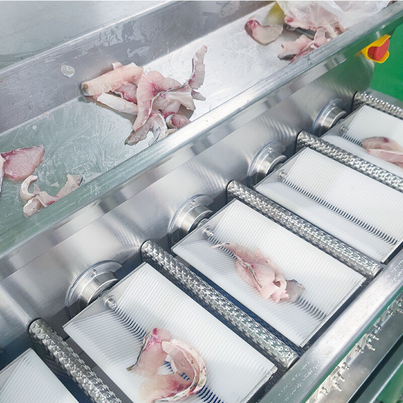 Pesadora multi-cabeça de 7 cabeças de tipo flip para frutos do mar e produtos frescos pegajosos