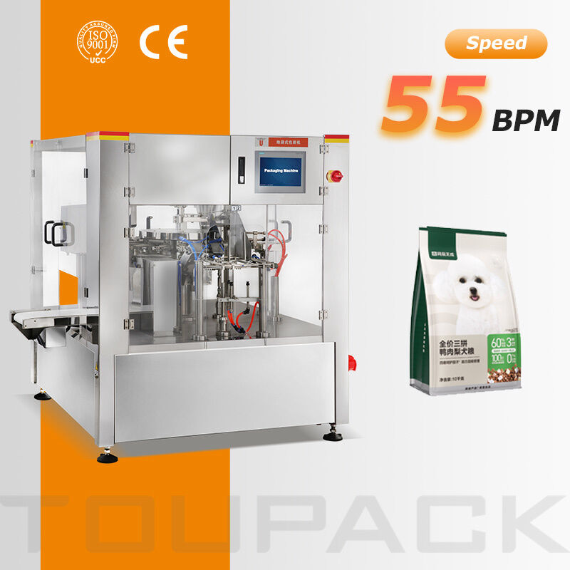 Máquina de embalagem de enchimento Doypack de bolsa pré-fabricada rotativa automática de alta velocidade com balança multicabeça de cabeça 10/14