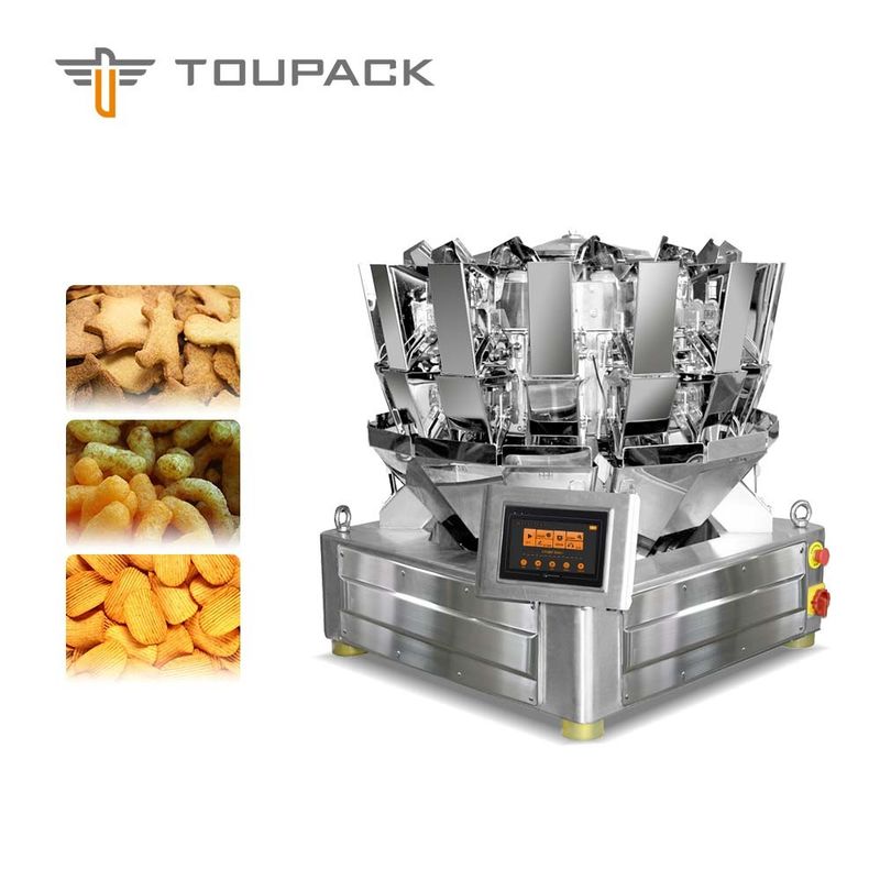 máquina de embalagem de 120bag/Min High Accuracy Multihead Weigher para aros do queijo e da cebola