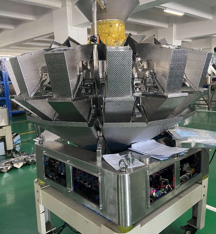 Máquina de embalagem 0.8L do pesador de Multihead de 14 funis 1.6L 2.5L para frutos frágeis