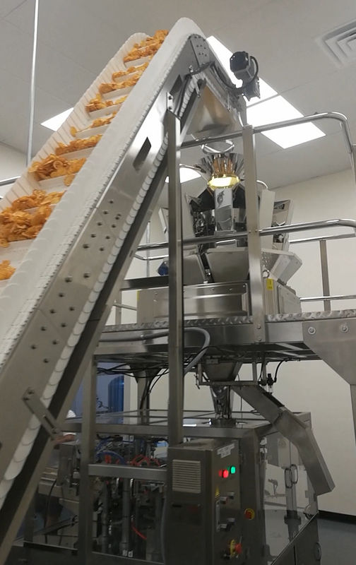 Pesador giratório de Multihead da máquina de embalagem do PLC de 40 sacos/minuto para o malote de Lemond Premade dos frutos secos