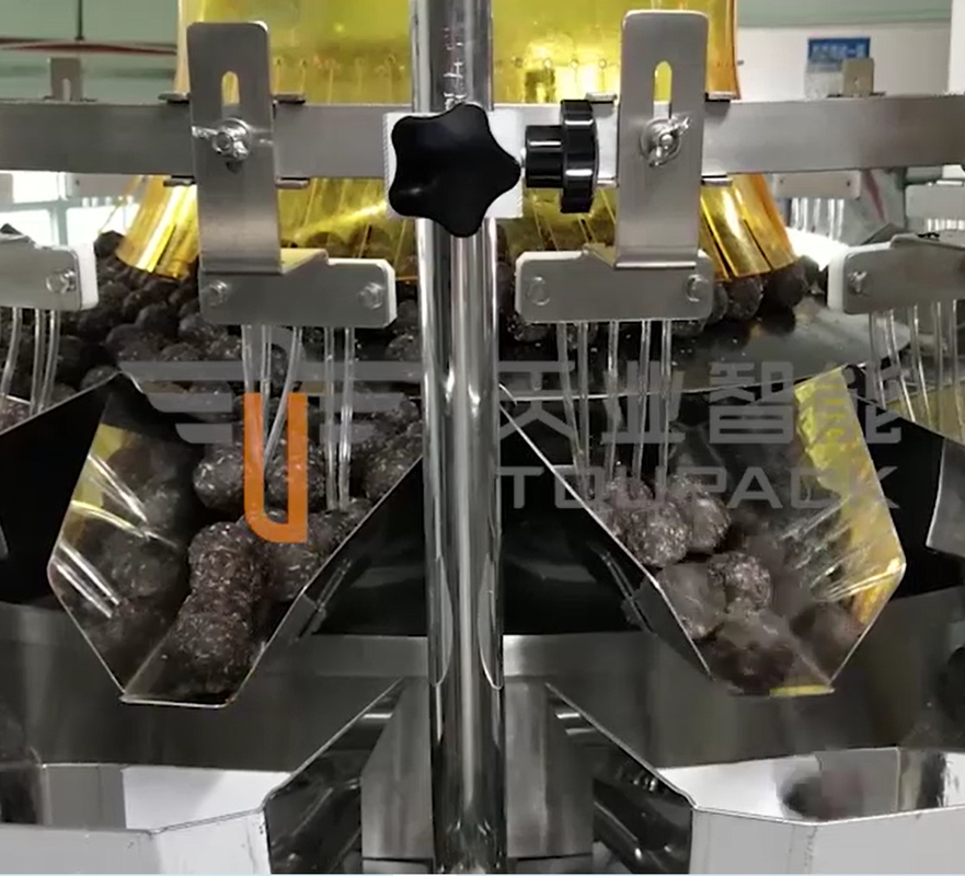 máquina de embalagem do pesador de 1.5K 28 Heppers 2.5L Multihead para o chocolate do copo
