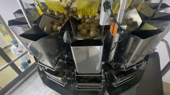 Máquina de embalagem congelada 40BPM da bolinha de massa de Siomai da almôndega de Samosa do alimento 2.0kW/unidade