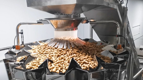 Levante-se a máquina de empacotamento de peso vertical das porcas de caju do amendoim da máquina de embalagem 2.5kg do malote