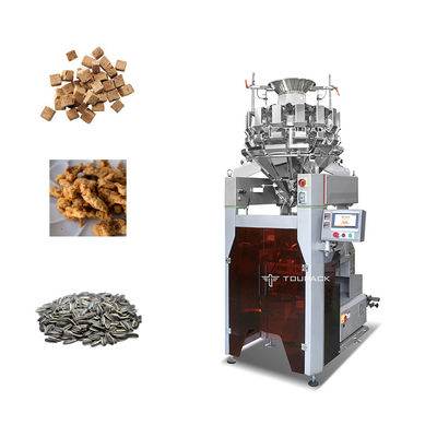 A semente do melão granulou a carne espasmódica toda em uma cabeça de peso da máquina de empacotamento 14