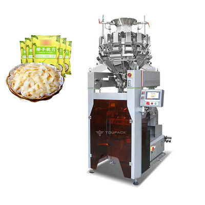 Cabeça 14 toda em uma máquina de empacotamento de peso para o coco Chips Filling Machine friável