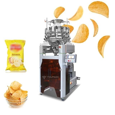 Frutas e legumes Chips Quantitative Weighing do camarão da batata da máquina de embalagem do pesador de SS316 Multihead