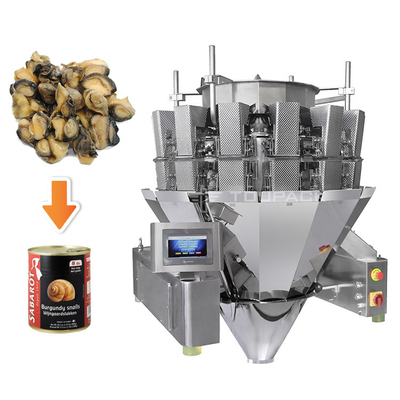 Máquina de enchimento e vedação automática para garrafas de lata 10-500g de carne de caracol enlatada