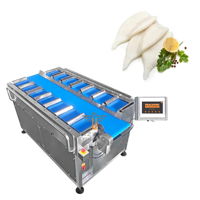 Alimentação Frutas Tubos de lulas Vegetais Combinação Pesadora Com Cinturão Transportador 12/14 Cabeça Pesadora Manual Cinturão