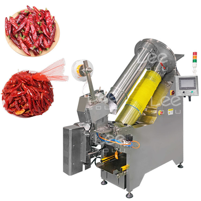Máquina de embalagem de frutas e vegetais de pimenta vermelha seca Linha de produção de embalagem de sacos de rede