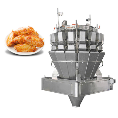 Combinação de alimentador a parafuso automático Pesador de alimentos pegajosos de preenchimento Carne marinada asas de frango pesador multi-cabeça