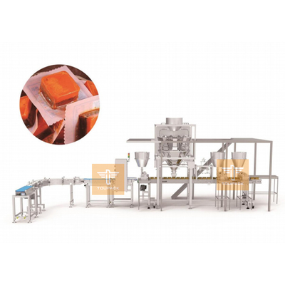Sistema automático de enchimento de pimenta de manteiga quadrada 10 cabeças máquina de enchimento de pimenta de pesagem
