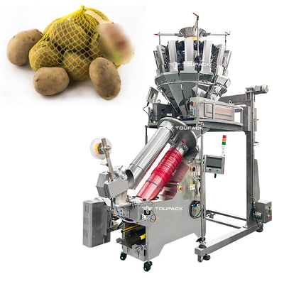 Máquina de embalagem de sacos de nylon totalmente automática para batatas frescas