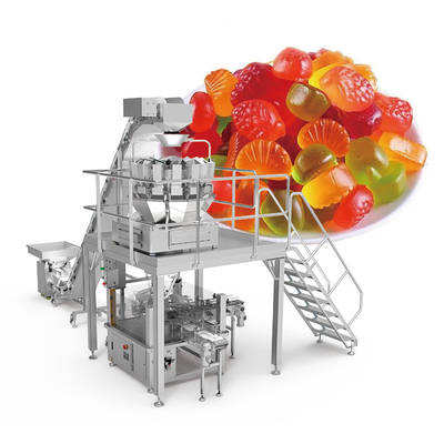 Contador automático Máquina de embalagem de doces duros doypack Máquina de embalagem de doces moles Máquina de embalagem de doces gummy bear