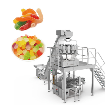 Máquinas de embalagem de alimentos Máquinas industriais de embalagem de alimentos Máquina funcional de embalagem de frascos de doces para Doypack