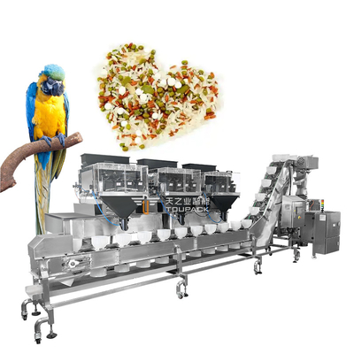 Máquina Automática de Empacotamento de Ração para Papagaios com Pesadora Multicabeças