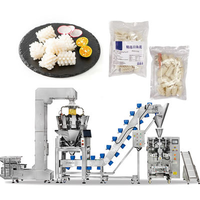 Máquina de embalagem de saladas de vegetais congelados pré-fabricada Máquina automática de fecho de fechadura de fechadura pré-fabricada Máquina de preenchimento com bolsa de fechadura de camarão congelado