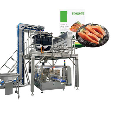 Máquina Automática de Embalagem para Jerky de Frango e Carne, com Zíper, Pré-Fabricada, Pesagem e Enchimento, para Frutos do Mar Congelados, Embalagem Doypack