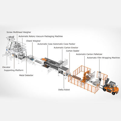 Máquina de embalagem automática de produtos alimentares instantâneos multi-cabeça de pesagem