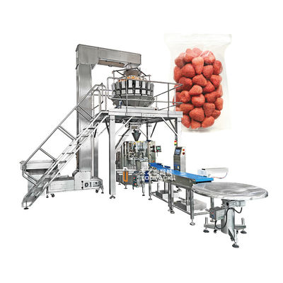 Máquina de Embalagem Automática VFFS Vertical para Frutas Congeladas, Frutas Vermelhas, Morangos Congelados Fatiados