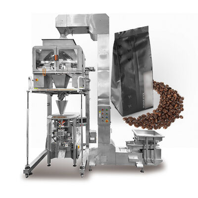 Máquina de embalagem vertical de alta capacidade, saquete de grânulos de lanches, máquina de pesagem e enchimento, máquina automática de enchimento de feijão