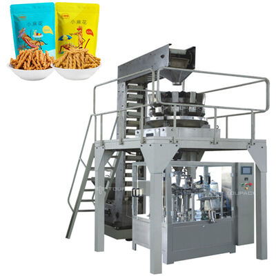 Máquina de Embalagem de Doces Duros para Lanches em Tiras Longas, Máquina de Embalagem de Rosquinhas Fritas, Máquina de Embalagem de Travesseiro com Zíper