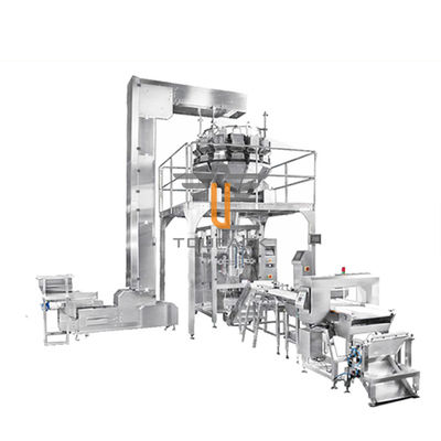 Integração de transtorte automática completa da máquina da ponderação e de embalagem para o alimento de petisco. Eficiência elevada e precisão alta