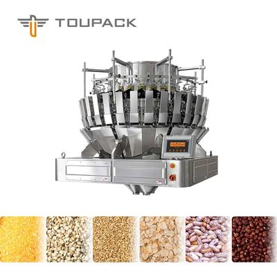 Máquina automática de embalagem do pesador da correia transportadora da Multi-cabeça do cereal dos feijões de soja das grões