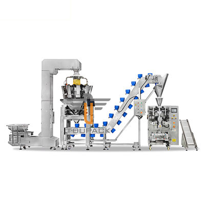 Transtorte totalmente automático e ponderação e sistema da selagem do saco para o fabricante de alimento do petisco. Quadro da máquina SUS304